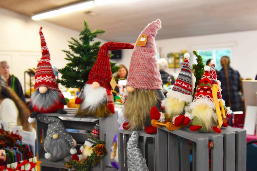 Sequim Gazette photo by Monica Berkseth/ Carol Labbes handcrafted holiday gnomes are just a small sample of the creative handmade items sold at various holiday bazaars in Sequim and the surrounding area.