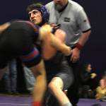 Sequim Gazette photo by Matthew Nash/
Levi Breithaupt wrestles in an exhibition match on Dec. 11.