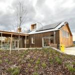 Sequim Gazette photo by Matthew Nash
An intricate window and frame was delivered on Dec. 22 that will lead to construction on the Sequim Librarys east wall to be completed.