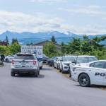 Sequim Gazette photo by Emily Matthiessen/
Dozens of law enforcement vehicles assisted with the arrest of Justin Cox on June 17, 2025 after he allegedly shot at officers and bystanders sheltering in place inside a home. On Dec. 22, he received an order for civil commitment for inpatient psychiatric treatment.