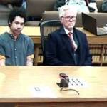 Clallam County Superior Court screenshot
Aaron Fisher, left, appears in Clallam County Superior Court on Jan. 9 with his attorney Lane Wolfley at a hearing where his jury trial was kept to begin on Jan. 26. He faces a charge of second degree murder.