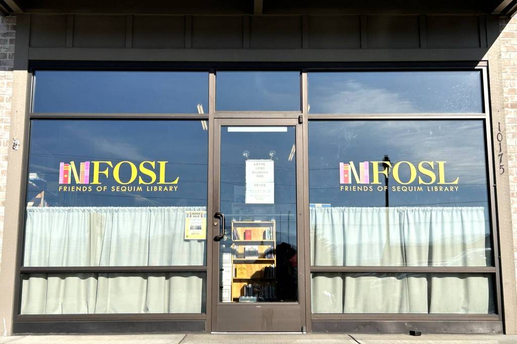 Sequim Gazette photo by Matthew Nash/
Organizers of Friends of Sequim Library seek ongoing sponsorships to support their storefront in Rock Plaza as theyve started paying rent to use the space.