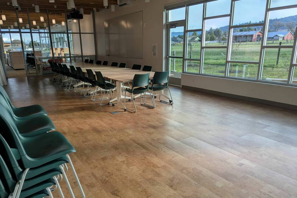 Photo courtesy NOLS
The meeting room inside the Sequim Avenue branch is one of the many new amenities inside the soon-to-be finished renovated and expanded building.