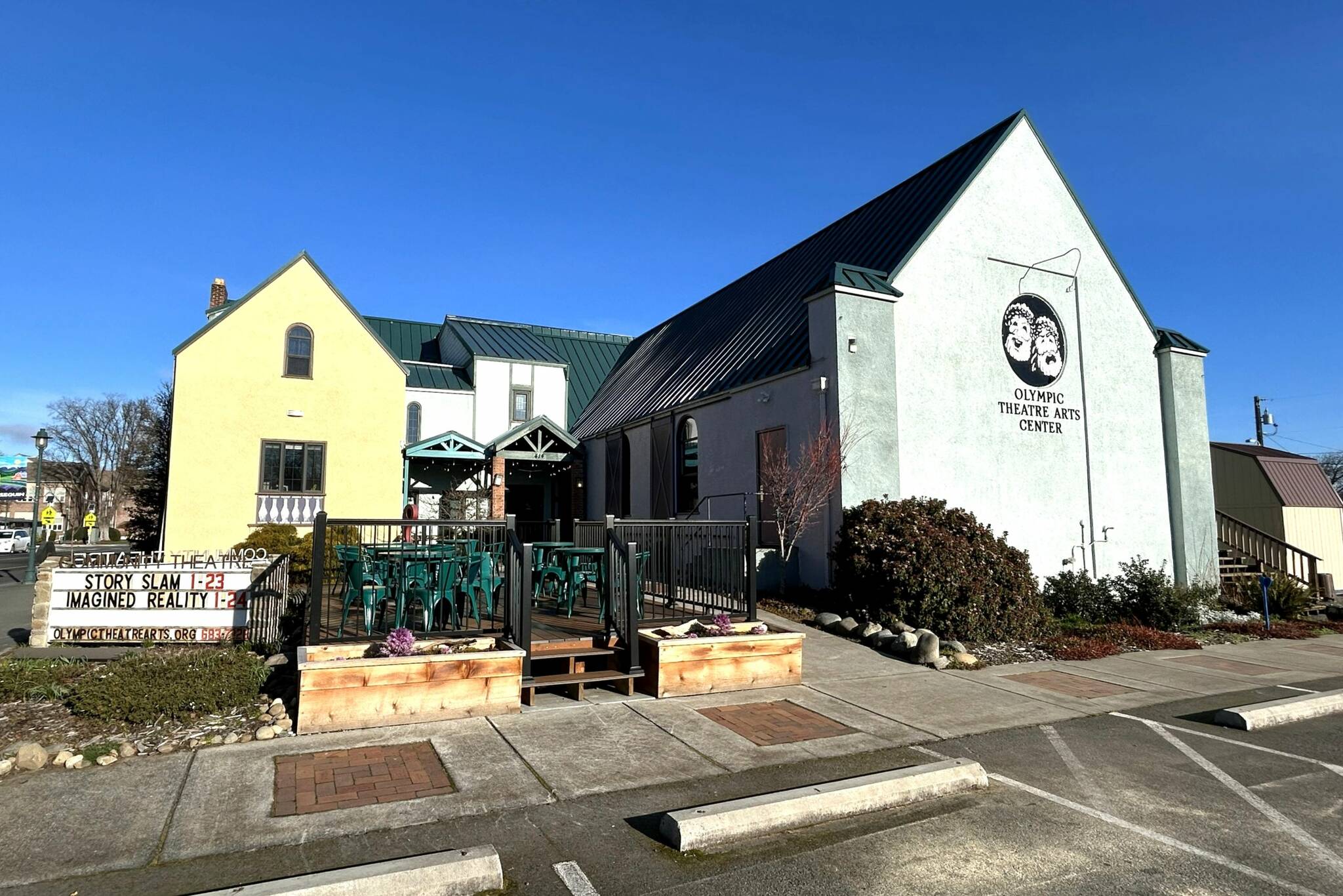 Sequim Gazette photo by Matthew Nash
Integrity Roofing and Construction installed a new metal roof at Olympic Theatre Arts in recent weeks. However, crews discovered water damage that has led to unplanned expenses. OTA administrators accept donations for the project and ongoing operations at <a href="https://www.olympictheatrearts.org/support" target="_blank">olympictheatrearts.org/support</a>.