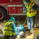 Photo courtesy CERT 
CERT volunteers participate in a training exercise.