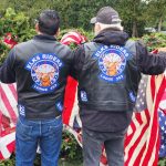 Local veterans and community partners that included Carlsborg VFW Post #6787, Sequim American Legion Post 62, and the Port Angeles Elks Lodge #353 Riders participated in the sixth annual event to properly retire veterans wreaths and worn U.S. flags.