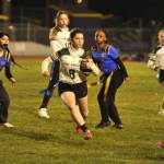 Sequim Gazette photo by Matthew Nash/
Port Angeles Miriam Cobb rushes through Bremerton defenders in the final regular season game of the season on Jan. 28 in Sequim.