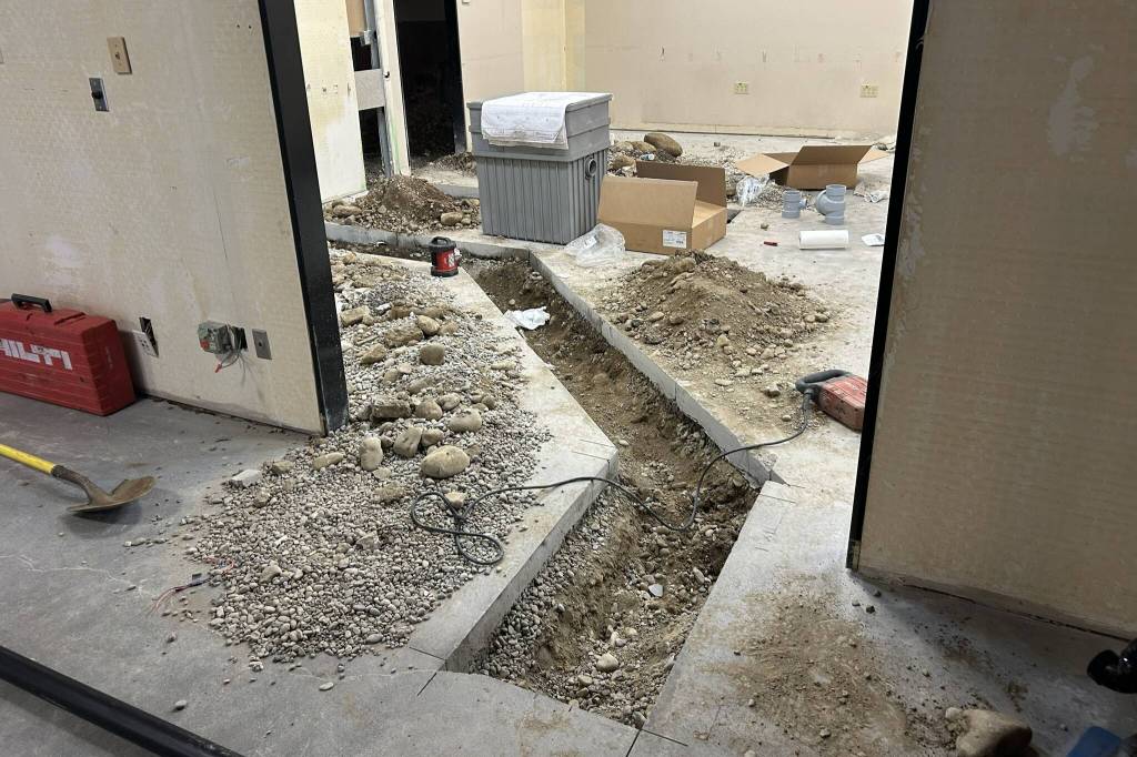 Sequim Gazette photo by Matthew Nash/
Leos Cafe will be one of the many amenities at Shipley Center once renovations are finished. There will be a side door to the restaurant that once led to JCPenneys salon.