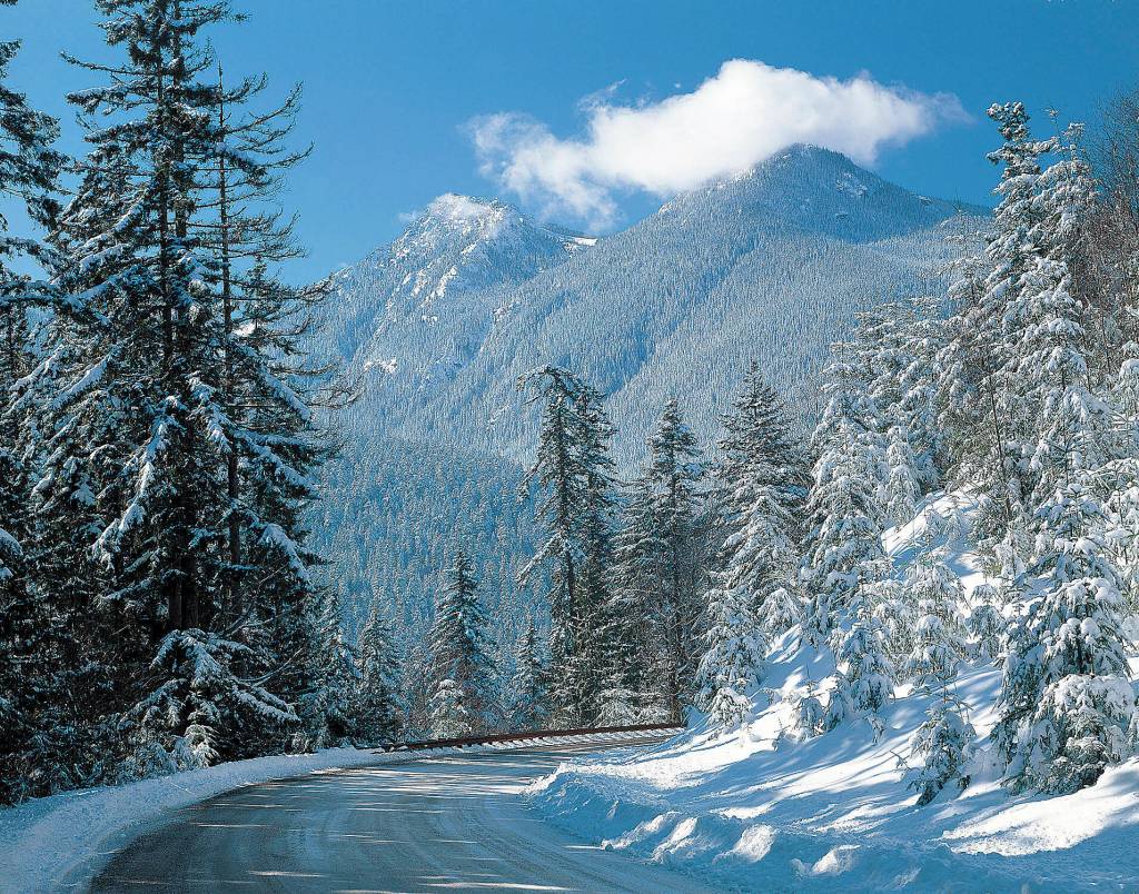 File photo by Ross Hamilton
This photo by Ross Hamilton features Hurricane Ridge Road in the winter. It was used in Hamiltons The Olympic Peninsula calendar.