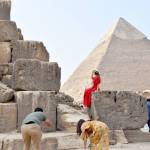 Photo courtesy Steve and Mirja Wilson/ The 4,500-year-old Giza pyramids make a great backdrop for glam shots, according to Steve and Mirja Wilson.