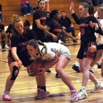 Sequim Gazette photo by Matthew Nash 
For her defensive prowess and teamwork, senior Hailey Wagner received the Olympic League Sportsmanship award for Sequim.