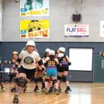 Photo courtesy Angelina Morales
Port Scandalous Roller Derby skated against friends West Sound Roller Derby of Kitsap County on Feb. 28 for its first home bout of the season. The Olympic Peninsula area team won 179-165.