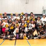 Photo courtesy Angelina Morales/
Port Scandalous Roller Derby and West Sound Roller Derby teams gather for a group photo on Feb. 28.