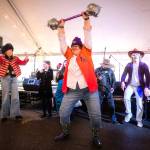 Photo courtesy Silas Crews, City of Sequim 
Members of Clallam Mosaic dance to This is Me from The Greatest Showman during the Shine On, Sequim! talent competition. Audiences voted for them to win the adult category of the contest.