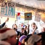 Photo courtesy Silas Crews, City of Sequim/ Family and friends cheer for Blaine Griffin at the Shine On, Sequim! talent competition.