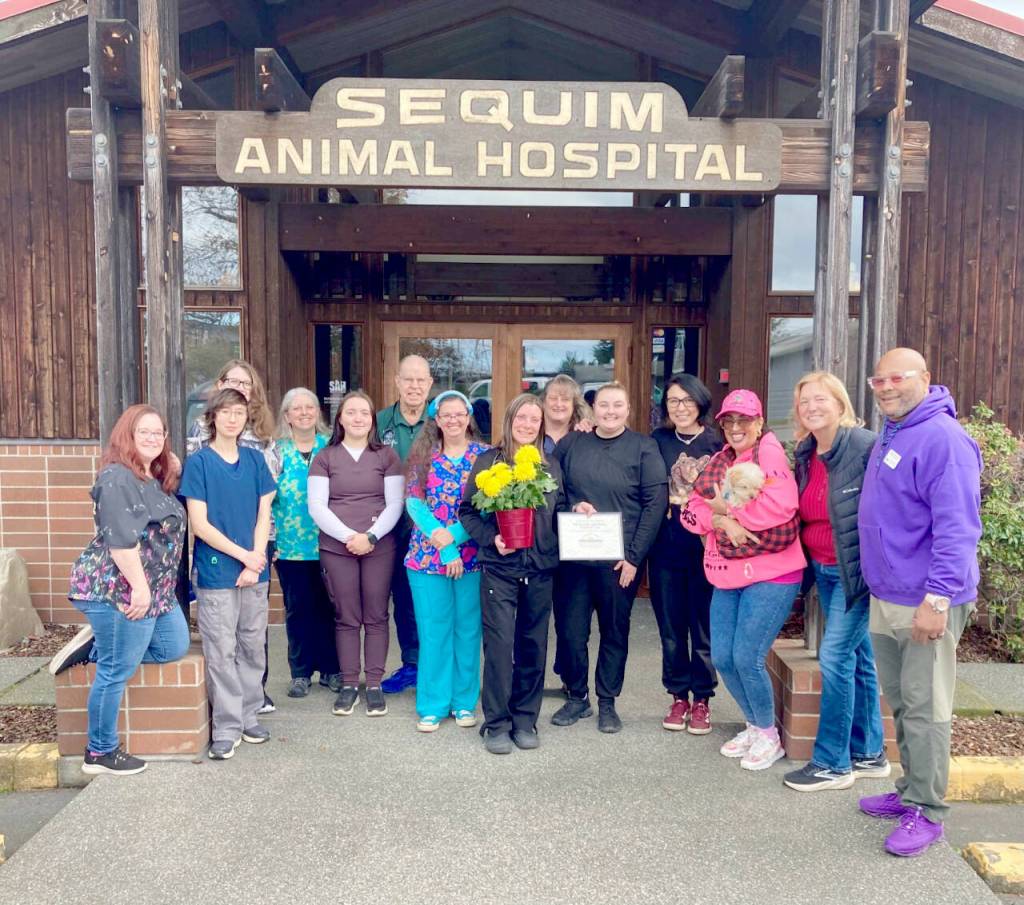 Photo courtesy Sequim-Dungeness Valley Chamber of Commerce/ Sequim Animal Hospital was the Sequim-Dungeness Valley Chamber of Commerces first Member of the Month for 2026, winning the honor for the month of January. The business was nominated by board member Robert Beebe.