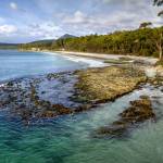 Photo courtesy John Gussman
Adventure Bay, located on the eastern side of Bruny Island in Tasmania, Australia, is known for its abundant wildlife, white sandy beaches, and crystal-clear water.
