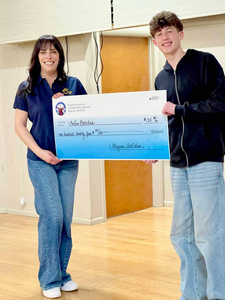 Photo courtesy Sequim Elks
Sequim High School student and community volunteer Nolan Bacchus is Sequim Elks Student of the Month for March.