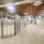This view of what will become the new Shipley Center shows classrooms on the left and a dining room and conference room on the right.