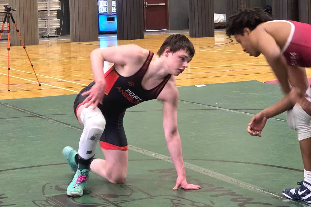 Photo courtesy Dustin Jones/ Johnny Vilona of Sequim in the Twin City 3-Styles Classic in Centralia in late March. He earned fourth in the 150-pound bracket.