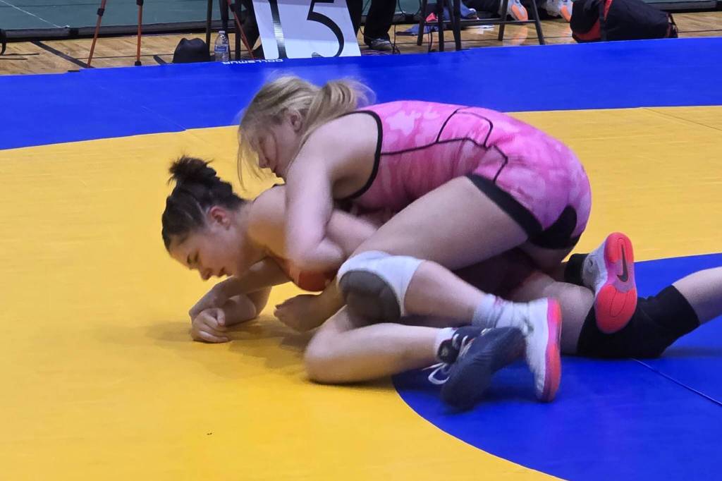 Photo courtesy Dustin Jones/ Bailey Stein competes in the Twin City 3-Styles Classic in Centralia in late March.