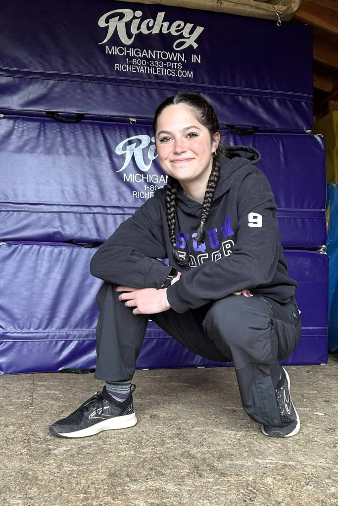 Sequim Gazette photo by Matthew Nash
Seventeen-year-old Clare Turella has captured two 2A state high jump titles as a freshman and sophomore, and for her junior year shes set her sights on Sequims school record.
