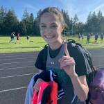 Photo courtesy Kirsti Turella/
Even in middle school, Clare Turella set records with a 5-2 jump in Forks in 2023 to earn Sequim Middle School and the Olympic League record.