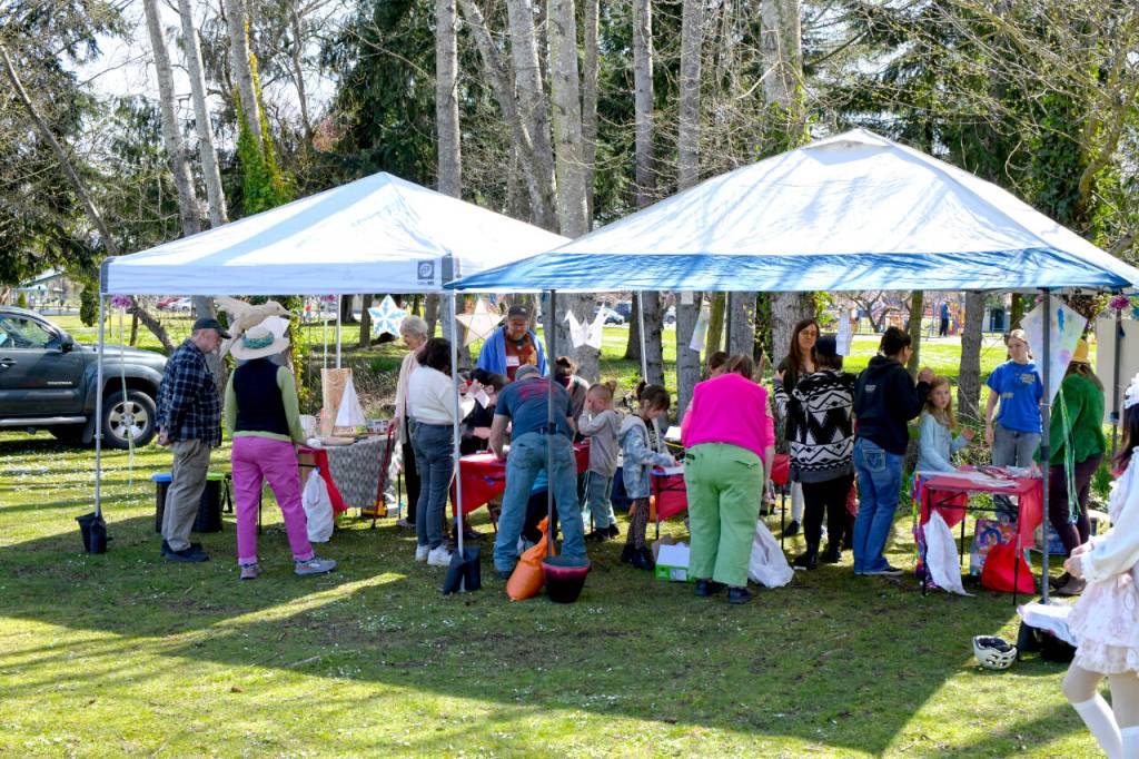 Craft-making was part of the fun at the Friendship Garden open house event at Carrie Blake Community Park.