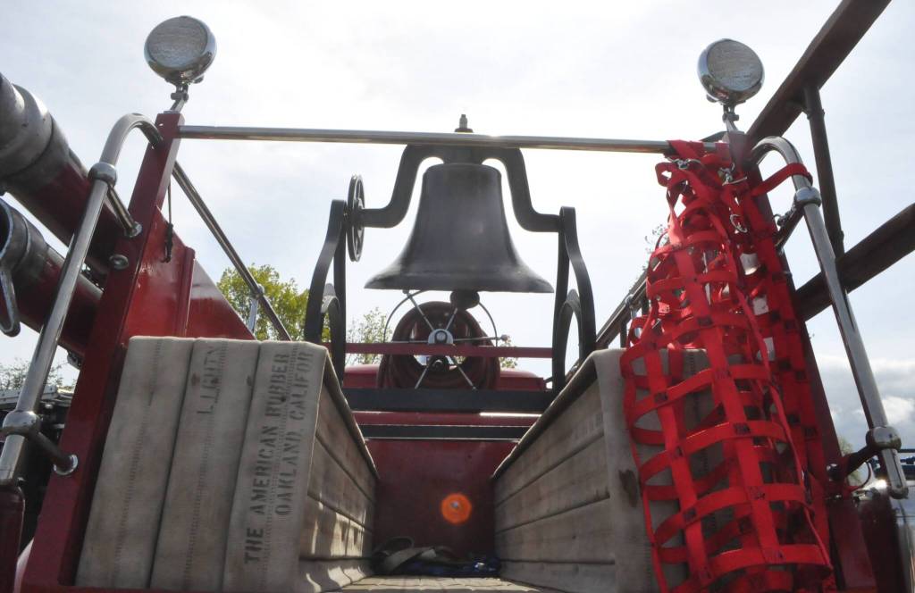 Sequim Gazette photo by Matthew Nash/
This bell, believed to be more than 100 years old, sat atop Lost Mountain School and then Lost Mountain Fire Station before being moved to Sequim Museum & Arts Veterans Monument as a permanent fixture.