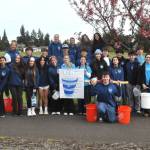 Sequim Gazette photo by Matthew Nash/ Interact Club members gather for a photo before they begin on a four mile hike for the clubs Walk for Water fundraiser.