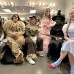 Sequim Gazette photo by Matthew Nash
Principal cast members for Sequim High Schools operetta The Wizard of Oz include, from left, Lily Tjemsland as the Tin Girl, Kate Brouillard as the Cowardly Lion, Emma Gilliam as the Scarecrow, Quinlee Anderson as Glinda the Good Witch, Isabelle Hosteller as the Wicked Witch, and Trinity Devlin as Dorothy. Shows run May 1-10 at 7 p.m. Fridays-Saturdays, and 2 p.m. Sundays.