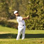 Adrian Aragon drives the ball during a match against Kingston on April 23. He recorded four birdies and five pars on his way to a 4-under-par 32 on The Cedars at Dungeness front nine holes.