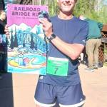 Olympic Peninsula News Group photo by Pierre LaBossiere/
Mark LaGioia of Port Hadlock was the top male in the Sequim Railroad Bridge run 5K.