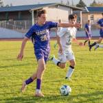 Photo by Emily Matthiessen/ Colten Anderson looks to make a play on Friday for Sequim during a tough defensive battle against Port Angeles.