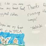 Adelaide J. shared her feelings about the Ys camps in writing.