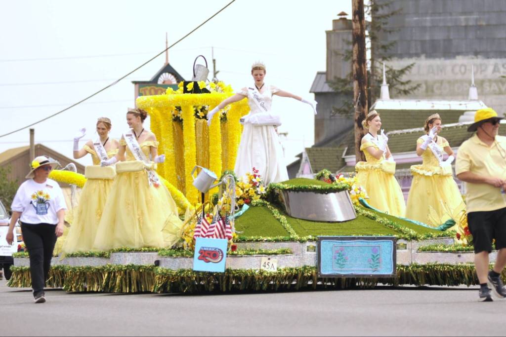 Sequim Gazette photo by Matthew Nash/ The Daffodil Festival won the Grand Sweepstakes in the Sequim Irrigation Festivals Grand Parade.