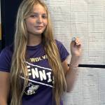 Photo courtesy Andrea Dietzman
Calleigh Thompson placed second in the West Central District 2A singles tournament last week. This week shell compete in the state tournament set for May 22-23 in Seattles Nordstrom Tennis Center. Thompson, a senior, competed at state as a sophomore.
