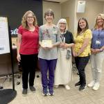 Photo courtesy OMC
Speech Therapist Jennifer Weicher recently received Olympic Medical Centers BEE Award, which honors staff for consistent excellent service.