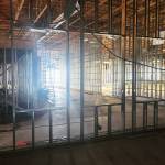 Photo by Michael Smith/
The view from what will be the Albert Haller Foundation Conference Room after workers had left for the evening.