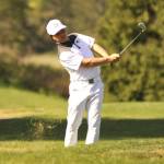 Sequim Gazette file photo by Matthew Nash
Sequims Adrian Aragon, pictured in April at The Cedars at Dungeness, tied for fifth at the 2A state golf championship in Tumwater last week. His placement was a Sequim boy golfers best finish since 2022.