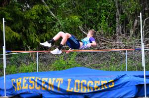 Eighth grader Will Brooks tied the Sequim Middle School record by clearing the high jump bar at 5-4 at the Olympic League meet on May 19 in Crescent.