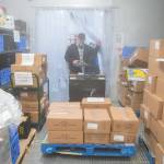 A walk-in freezer - dimensions 22.5x24.5x112 - is large enough to store food for the Sequim and Forks food banks as well as for other food distribution sites.