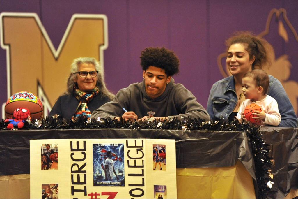 Sequim Gazette photo by Matthew Nash/ Solomon Sheppard has committed to play basketball after high school for Pierce College.