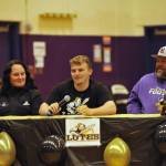 Sequim Gazette photo by Matthew Nash/ Following his dad Terrys foot steps, Brayden Wopperer will play football for Pacific Lutheran University.