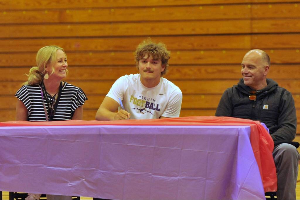 Sequim Gazette photo by Matthew Nash/ Ezekiel Zeke Schmadeke will play football for Linfield University in Oregon starting next school year.