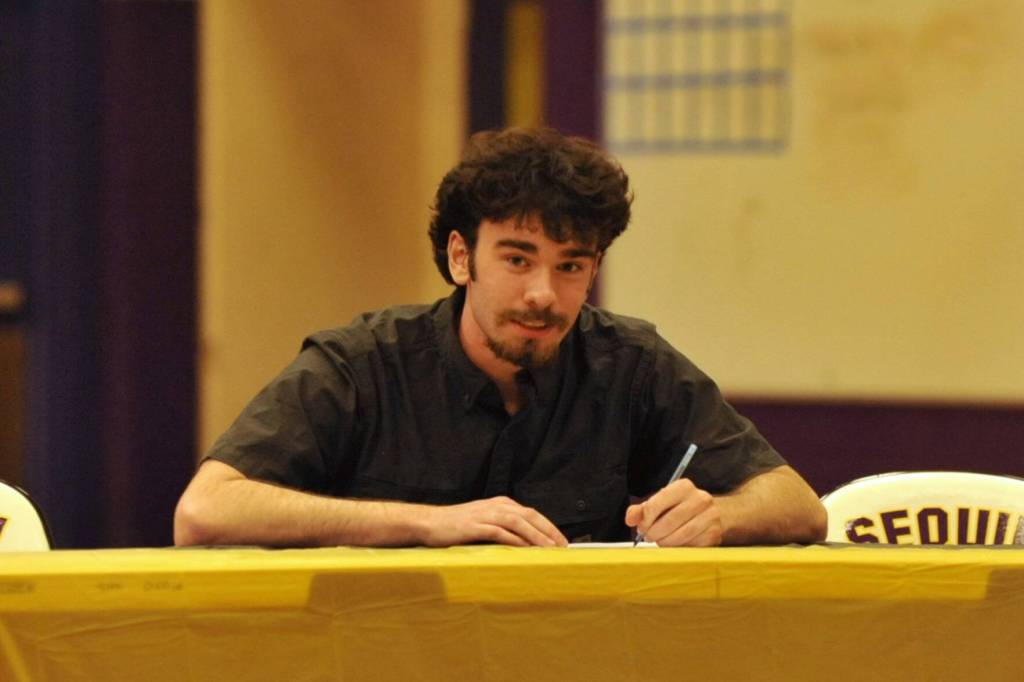 Sequim Gazette photo by Matthew Nash/ Colin Feik committed to play soccer for Peninsula College.