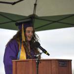 Jessie Bainbridge, the staff-selected student speaker at graduation, reflects on how being part of and helping build community helped define her time at SHS, and she encouraged others to find ways to become passionate about becoming involved.