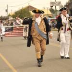 Sequim Gazette photo by Matthew Nash 
Vern Frykholm, dressed as George Washington, walks in the Sequim Irrigation Festival Grand Parade this year with The New Dungeness Chapter of the Daughters of the American Revolution (DAR) and others. Hes portrayed Washington for 14 years and has found many memorable moments and encounters.
