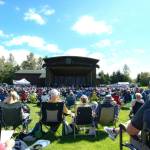 Sequim Gazette photos by Monica Berkseth
People fill the field in front of the James Center for the Performing Arts on July 4 to hear the Sequim City Band and Peninsula Singers for their joint concert Sounds of America.