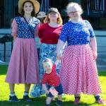 Sequim Gazette photo by Monica Berkseth/ The Fetterman family wears patriotic attire for the Party in the Park on July 4 with their family coming nearly every Independence Day for music, they said.